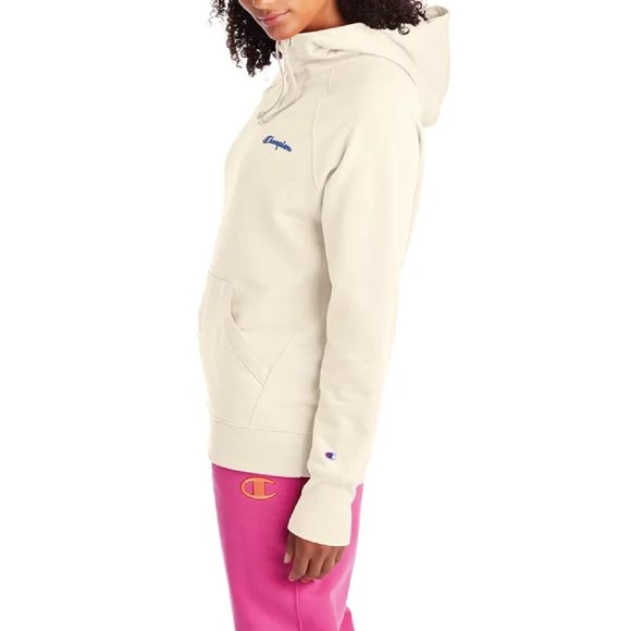 XL Champion PowerBlend Women's Hoodie in Natural Beige color Size Extra Large - Picture 2 of 10